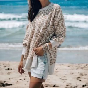 Aerie Cheetah Oversized Sweatshirt